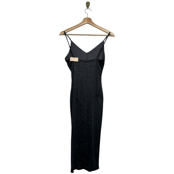 NWT REVOLVE SUPERDOWN Justene Sheer Glitter Dress Grey S - Picture 10 of 11